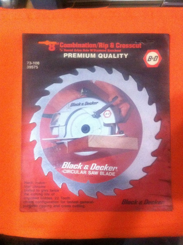 Disco Sierra Circular 8  Black & Decker Cortes Combinados