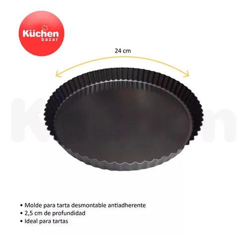 Molde Para Tarta Aluminio Reforzado Desmontable 24 Cm - Bazar Gourmet