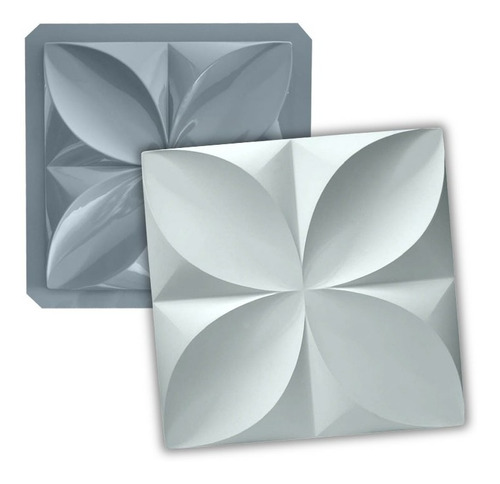 Imagem 1 de 3 de Formas De Gesso 3d/cimento Abs 1,5mm Resistente Petala 30x30