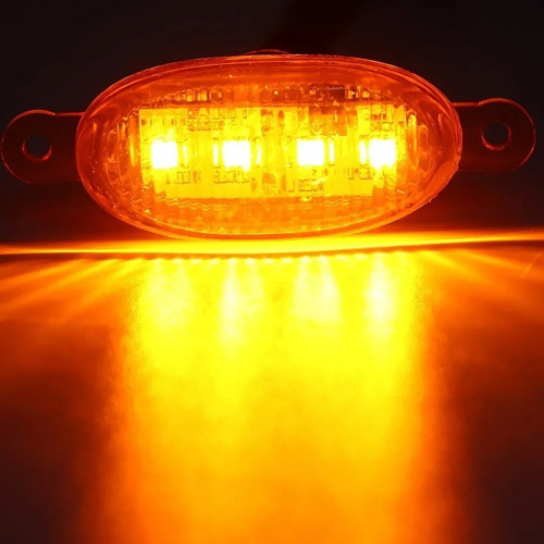 Imagen 7 de 8 de Led Tipo Raptor Naranjas Ámbar X4 Universal Parrilla Karvas