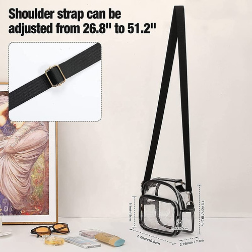 Mini Bolso Transparente Permitido Eventos Masivos Conciertos