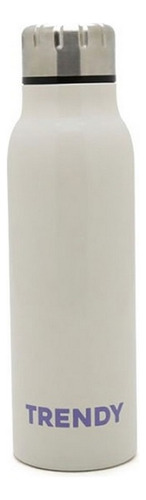 Botella Termica Trendy Acero Doble Capa Inox Cod 16442 Color Blanco