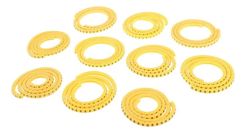 1000x Marcadores De Cables Amarillos Número De Marcador