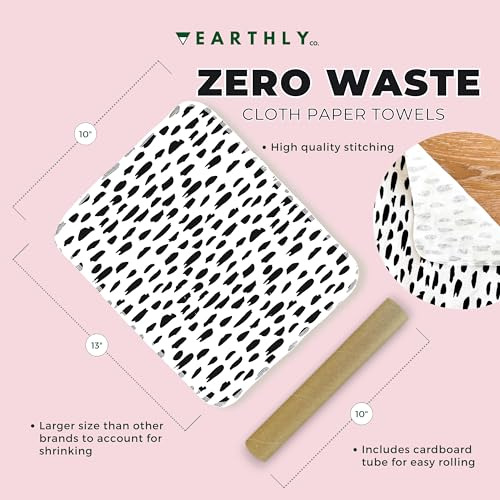 Toallas De Papel Reutilizables, 10 Rollos De Algodón Lavable