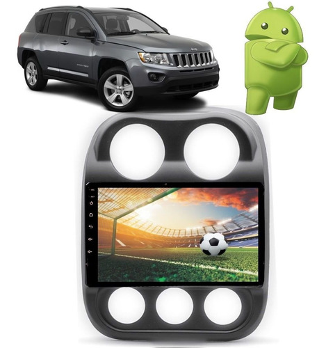 Central Multimídia Jeep Compass 2011/15 Android 9 Gps+câm.ré