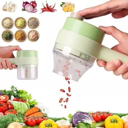 Imagen 7 de 10 de Cortador Picador Triturador Vegetales Eléctrico Usb Cepillo