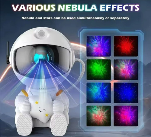 Proyector Lámpara Luz Led Galaxia Astronauta Con Bluetooth