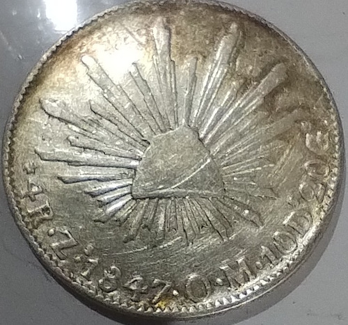 Moneda De 4 Reales De Plata. Año 1847