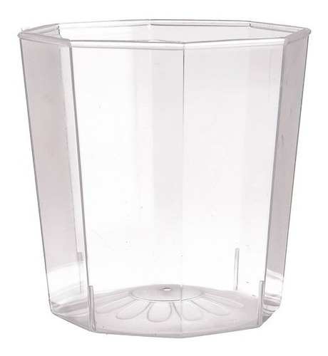 Vaso Octogonal 200 Cc Plástico Descartable Cristal (x 100 U)