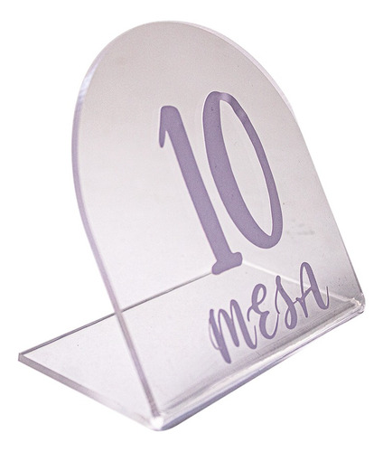 Soporte Para Números Mesa Acrílico Transparente Vinil 10pz