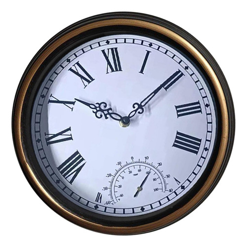 Reloj De Pared Con Termómetro Decoración Para Jardín