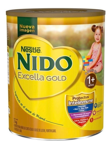 Leche De Fórmula En Polvo Nestlé Nido Excella Gold 2 Kgs