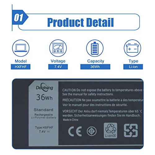 Bateria Hxfhf Para Dell Venue 11 Pro 7130 7139 7310 T07g