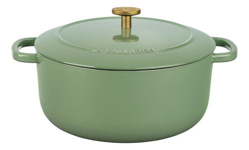Olla Cocotte Ballarini De Hierro Fundido 22cm Antiadherente Color Verde