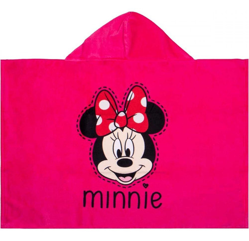 Imagem 2 de 3 de Toalha Banho Infantil Capuz Minnie Disney