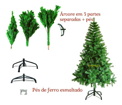 Pinheiro Árvore De Natal 800 Galhos 2,10m Grande | Parcelamento sem juros Pinheiro Árvore De Natal 800 Galhos 2,10m Grande | Parcelamento sem juros
