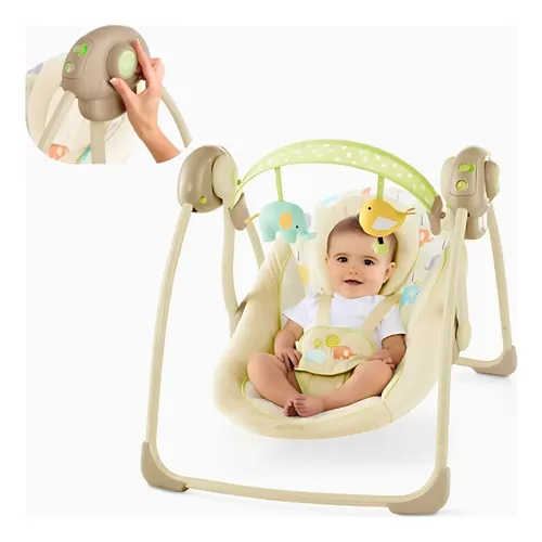 Silla Mecedora Electrica Bebes Musical Reclinable Y Plegable