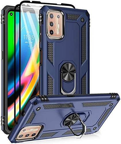 Funda Protectora Para Motorola G9 Plus + Cristal 21d 
