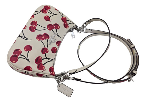 Bolsa Coach Teri Cerezas Crema Cerezas Níquel Crema