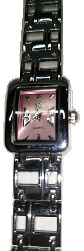 Reloj De Pulso Para Dama Rectangular Plata