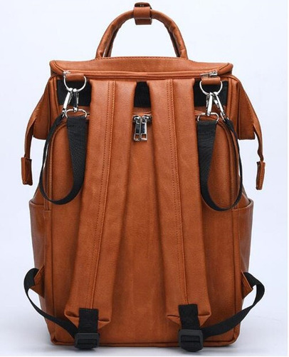 Bolso Mochila Maternal Eco Cuero Imperm C/ Cambiador Rufina
