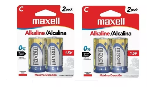 BATERIAS ALCALINAS MAXELL C (LR14-2BP) - PAQUETE DE 2.