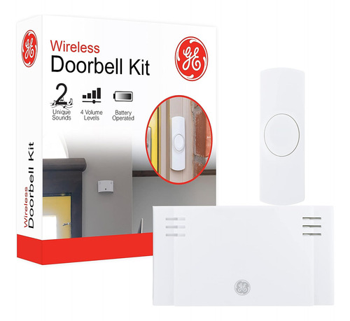 Kit De Timbre Inalámbrico Eléctrico Ge Home, Funciona Con Ba