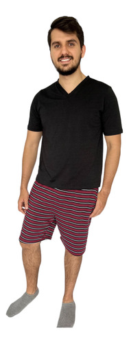 Pijama Pantaloneta Y Camiseta Hombre 