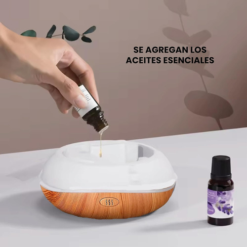 Difusor De Aromaterapia Y Humidificador Ultrasonico Con Luz