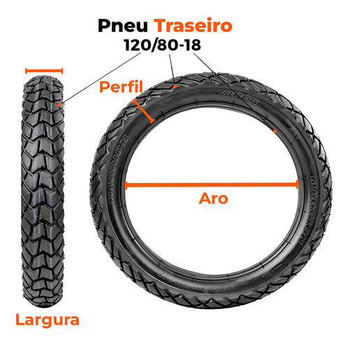 Pneu Traseiro Kazinski Crz 150 120-80-18 Viper Maggion