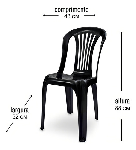 Kit Mesa Plastica Quadrada 4 Cadeira Plástica Cozinha Bistrô