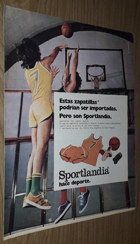 P86 Clipping Publicidad Zapatilllas Sportlandia Año 1973 (Usado)