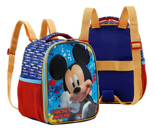 Lancheira Escolar Mickey Mouse Bolsa Térmica Infantil Disney Cor Azul