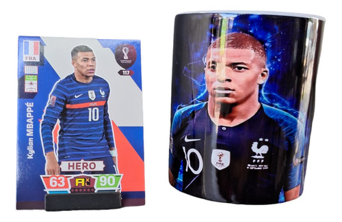 Carta Adrenalyn Mbappe  + Taza  Mbappe