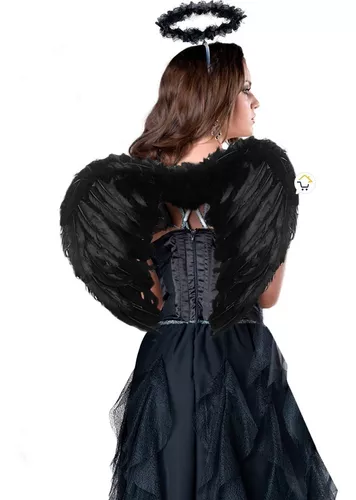 Alas Ángel Medianas Plumas Realistas Disfraz Halloween AF822 – Cómpralo en  casa