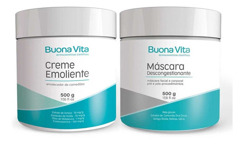 Kit Creme Emoliente Trieta 10%, Máscara Calmante Buona Vita