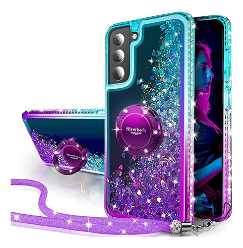 Silverback Para Galaxy S22 Case, Moving Liquid Holographic S