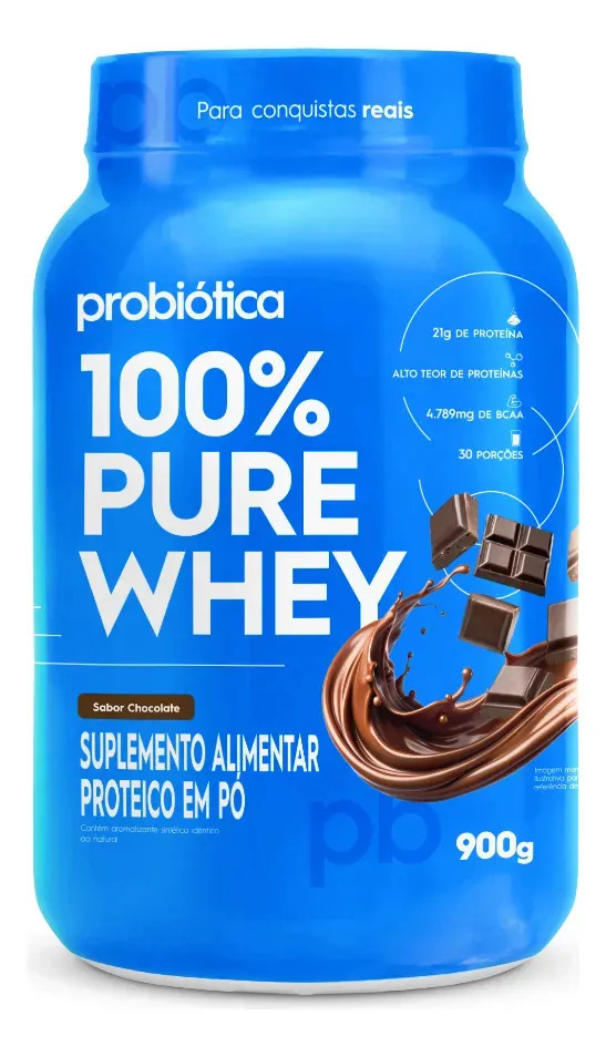 Whey 100% Pote Probiotica Pure Whey Concentrado 900 g