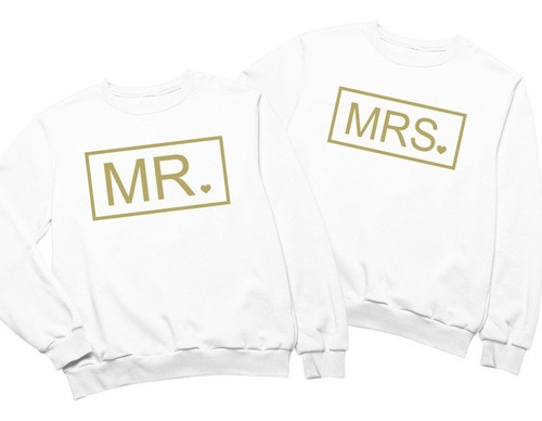 Dúo Sudaderas De Pareja - Novios - Mr & Mrs- Aniversario