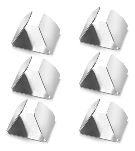 Argola Anel Para Guardanapo De Pano Inox - 6 Peças