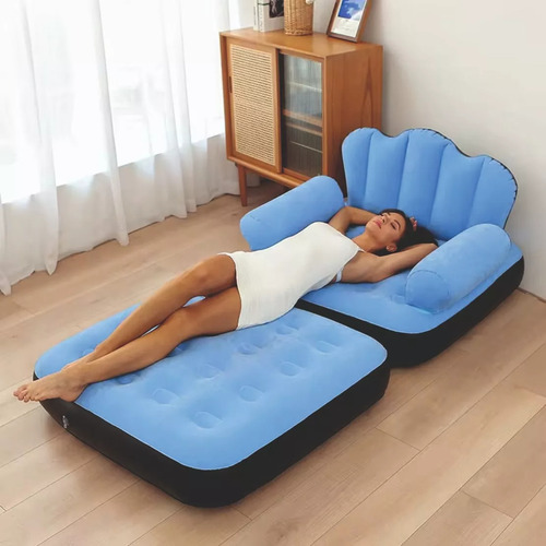 Sofá Cama Inflable Sillón Puff Gigante De Hogar Inc/envio