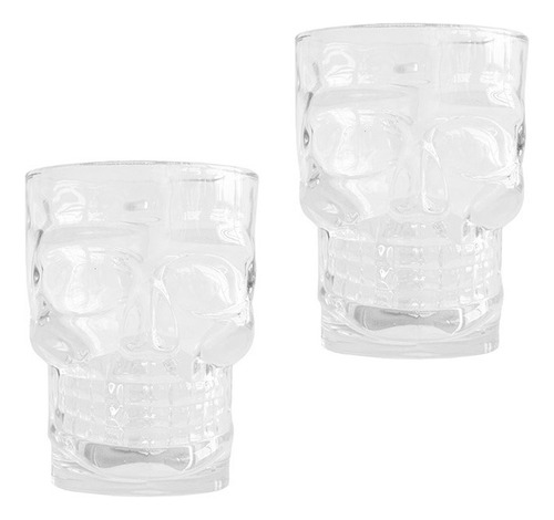 Vasos Cerveceros Set 2 Pzas 540ml Calavera Colores