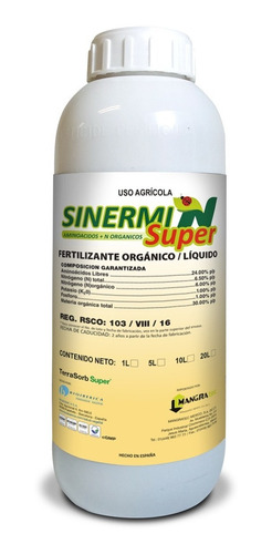 Imagen 1 de 2 de Sinermin Super - Aminoácidos Libres Al 24% - Bioestimulante