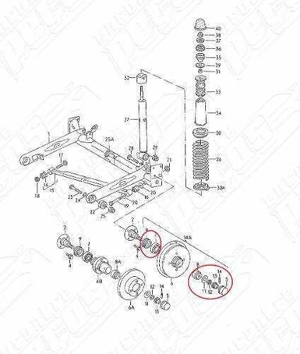 Rolamento Roda Traseira Audi S6 Turbo 2.2 1994-1997 Original