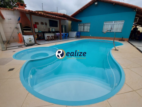 Casa 4 Quartos Mobiliado Com Área De Lazer Completa Na Praia Em Guarapari-es - Ca00167 - 69307506