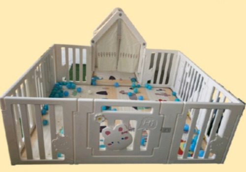 Corralito Para Bebés Y Niños Con Casita Para Juegos 