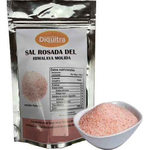 Sal Del Himalaya Rosada Molida Organica Y Natural 250 Gramos