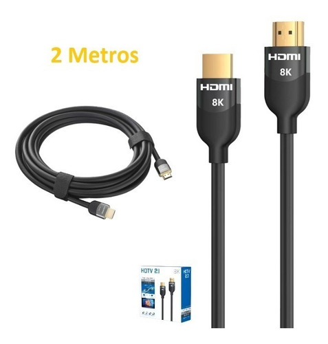 Cable Hdmi 2 Metros /hdtv Ultra Hd / 2,1 / 8k 60hz/4k 120hz