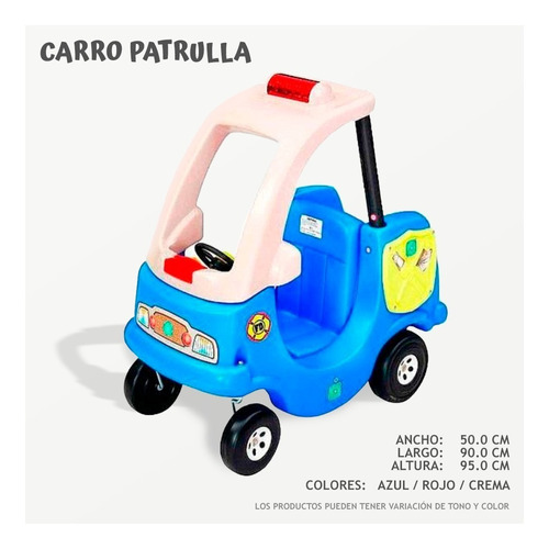 Carrito Montable - Patrulla - Para Niños