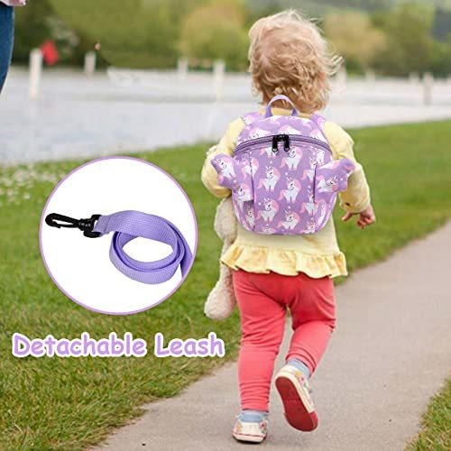 Mini Mochila Vaschy Con Correa Unicornio Violeta 4 Litros